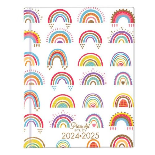 Diák zsebkönyv PLANALL B/6 heti mini 112x140mm 2024-2025. Rainbow Vibe