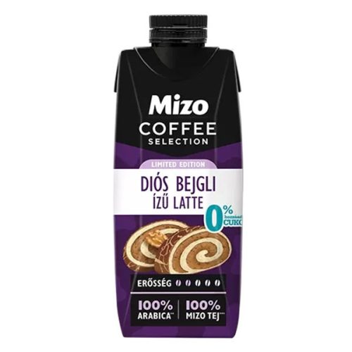 Kávés tej MIZO Coffe Selection Latte Diós bejgli 0% hozzáadott cukor UHT 0,25L