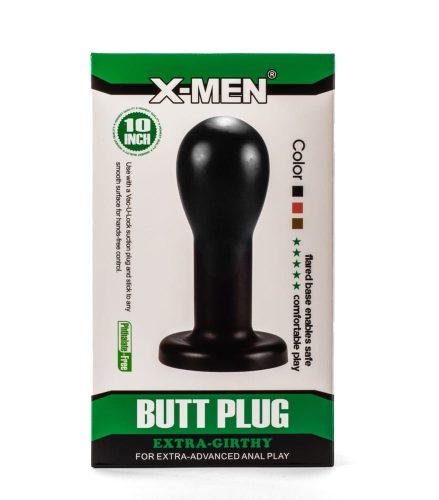 X-Men 8.86 Extra Girthy Butt Plug Black