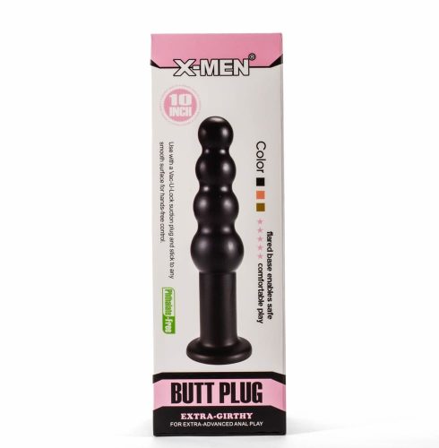 X-Men 10" Extra Girthy Butt Plug Black II