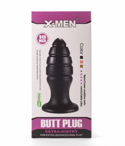 X-Men 10" Extra Girthy Butt Plug Black VIII