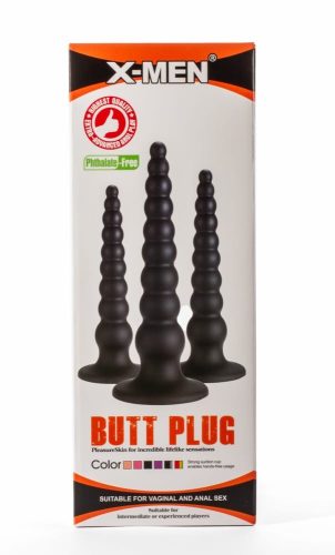 X-Men 7.87" Butt Plug Black S