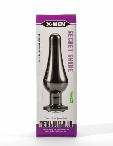 X-Men Secret Shine Gun Colour Jewelled Metal Butt Plug L