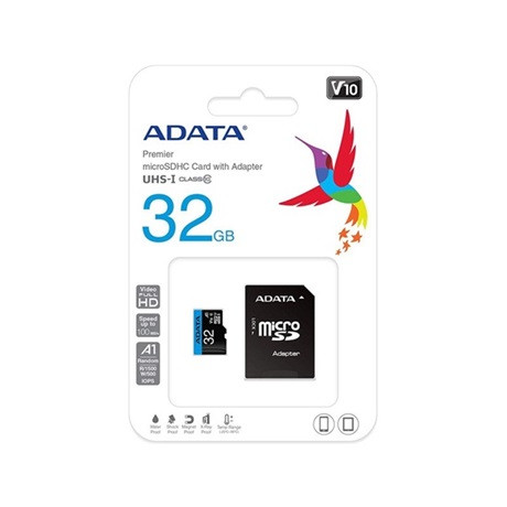 Adata MICROSD 32GB + ADAPTER AUSDH32GUICL10A1-RA1