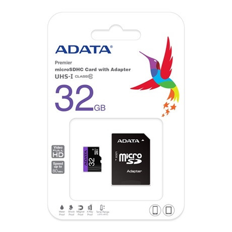 Adata MEMÓRIAKÁRTY + ADAPTER AUSDH32GUICL10-RA1