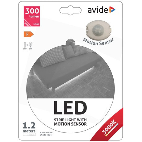 Avide LED SZALAG ÁGY SZENZOR 3.6W 3000K SINGLE ABLSBLBED-SEN-3W-S