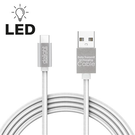 Delight TÖLTŐ-ÉS ADATKÁBEL USB / USB-C KÁBEL 55442C-WH