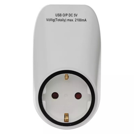 Emos ALJZAT 2XUSB SCHUKO, FEHÉR P0072