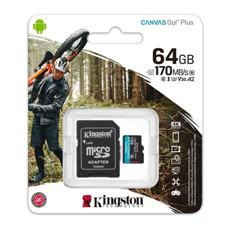 Kingston MEMÓRIAKÁRTYA + ADAPTER SDCG3/64GB