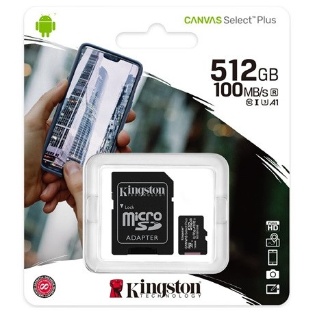 Kingston MICRO SD KÁRTYA + ADAPTER SDCS2/512GB