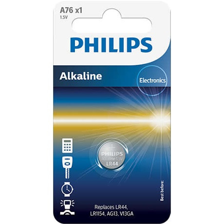 Philips GOMBELEM ALKALI 1.5V 1-BLISZTER A76/01B