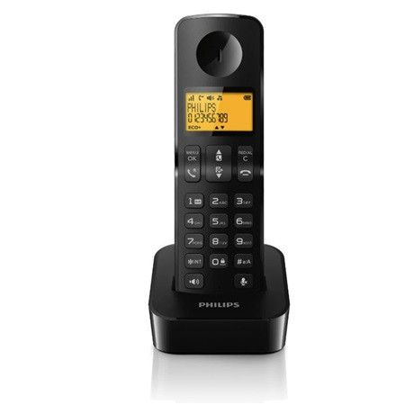 Philips DECT TELEFON fekete 550mAh D2601B/53