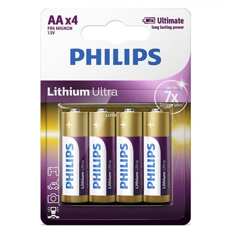 Philips ELEM LÍTIUM ULTRA AA 4-BLISZTER FR6LB4A/10