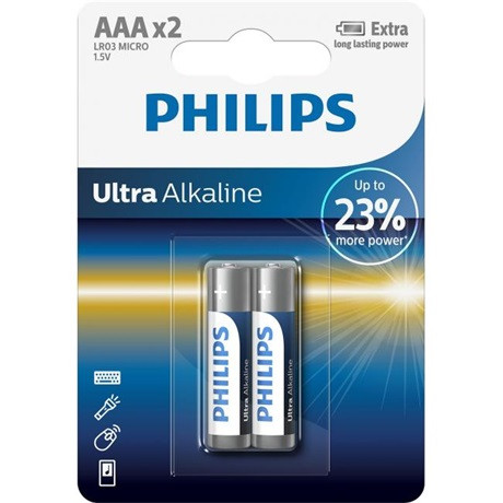 Philips ELEM ULTRA ALKALI AAA 2-BLISZTER LR03E2B/10