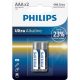 Philips ELEM ULTRA ALKALI AAA 2-BLISZTER LR03E2B/10