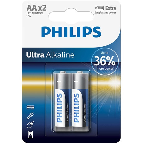 Philips ELEM ULTRA ALKALI AA 2-BLISZTER LR6E2B/10