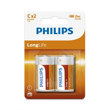 Philips ELEM LONGLIFE C 2-BLISZTER R14L2B/10