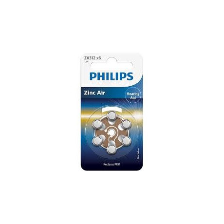 Philips ELEM HALLÓKÉSZHEZ CINK-LEVEGŐ 1.4V 6-BLISZTER ZA312B6A/00