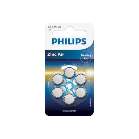 Philips AKKUMULÁTOR HALLÓKÉSZHEZ CINK-LEVEGŐ 1.4V 6-BLISZTER ZA675B6A/00