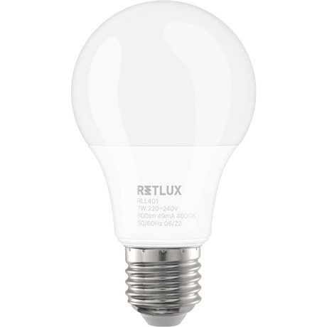 Retlux LED IZZÓ A60 E27 7W CW RLL 401