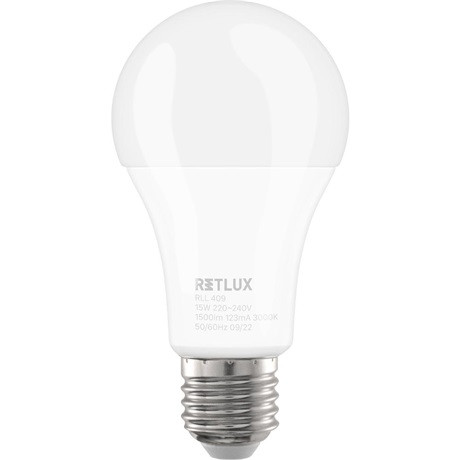 Retlux LED IZZÓ A65 E27 15W WW RLL 409