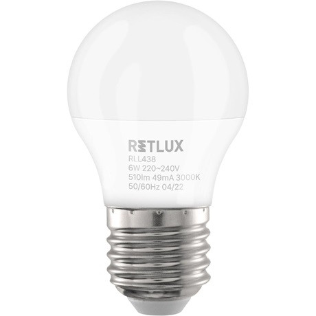 Retlux LED IZZÓ G45 E27 MINIG 6W WW RLL 438