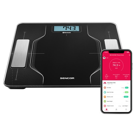 Sencor SZEMÉLYMÉRLEG SMART FITNESS SBS 8002BK